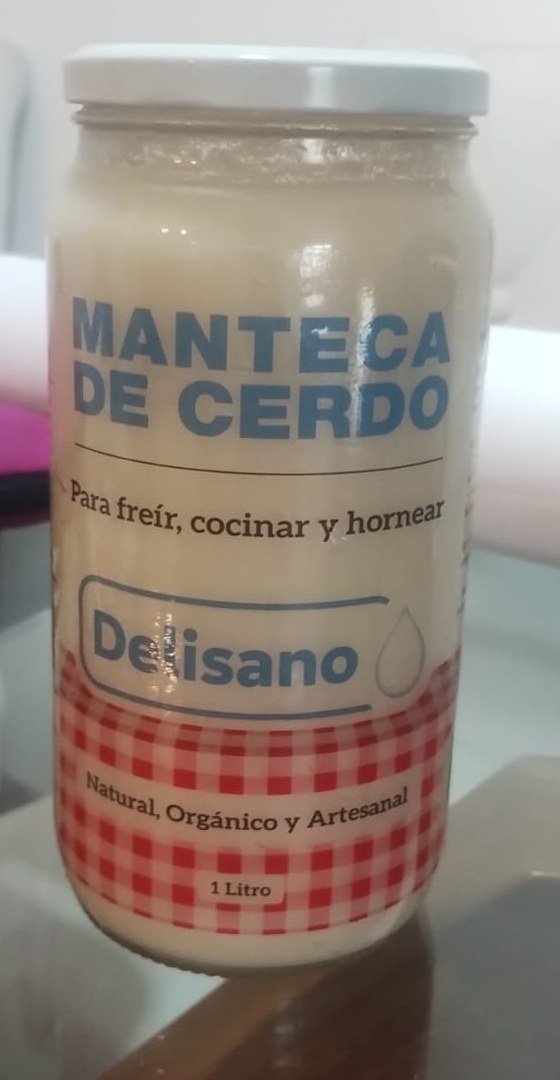 Frasco real de manteca de cerdo Delisano de 1 kg